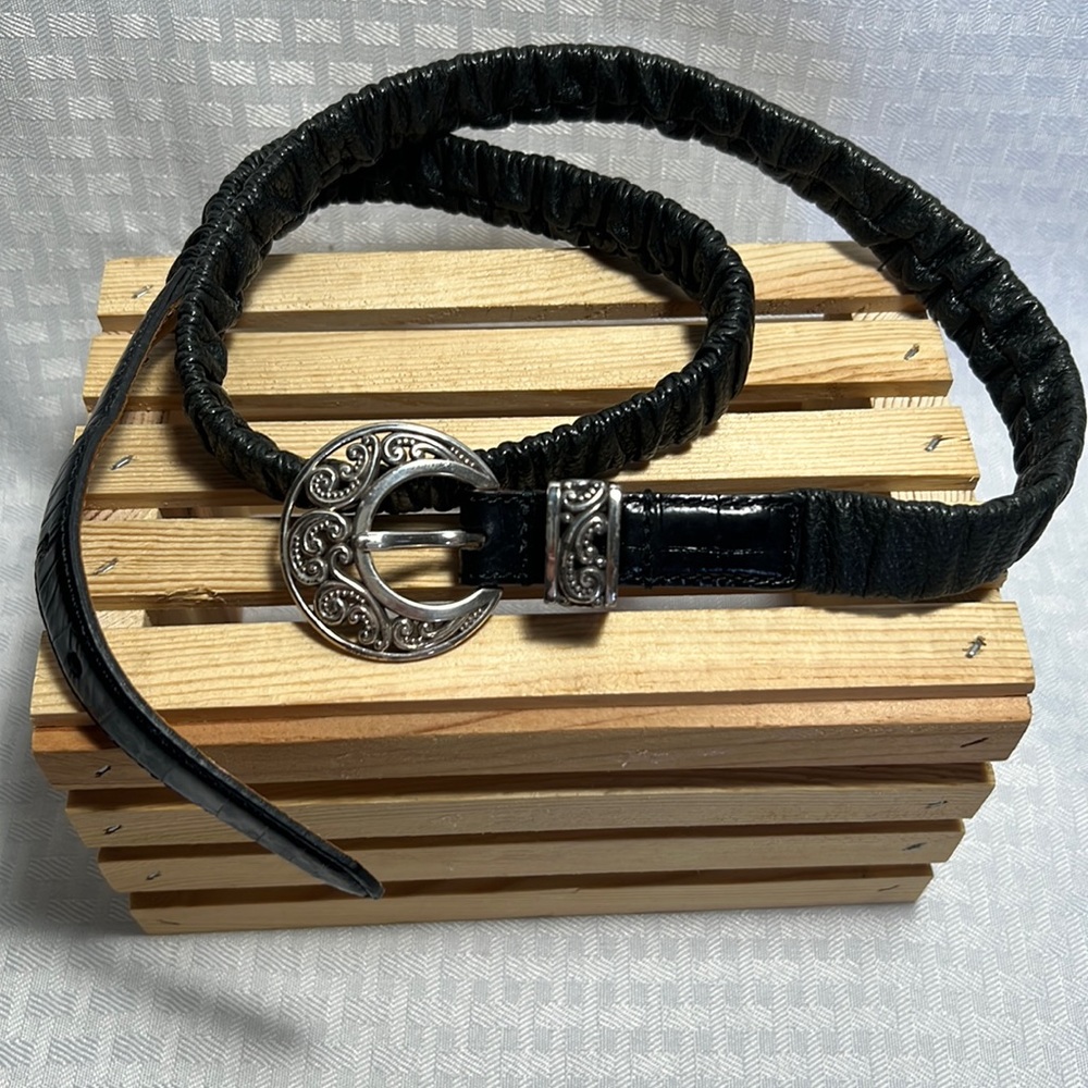 Brighton Leather Elasticized Belt